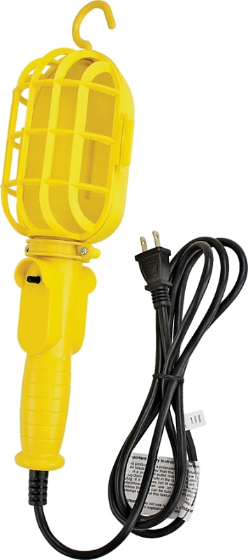 PowerZone ORTL098506 Work Light with Non-Metallic Guard, Incandescent Lamp, 6 ft L Cord, Yellow