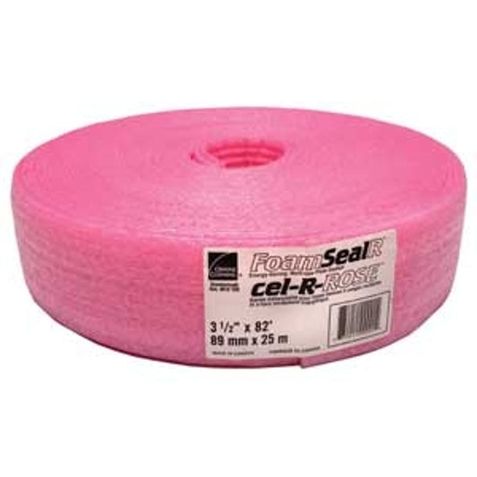 Owens Corning FoamSealR Series SEALR5.5 Sill Gasket, 5-1/2 in W, 82 ft L Roll, Polyethylene, Pink