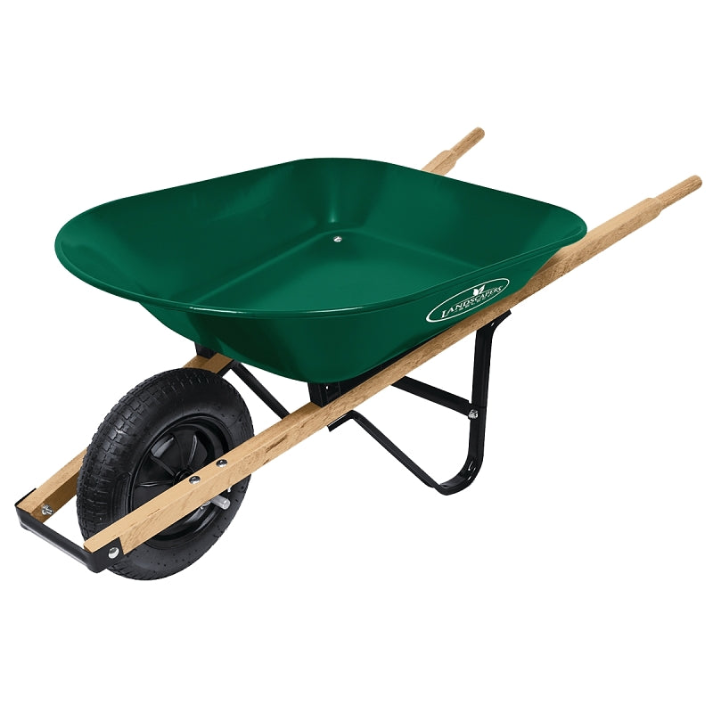 Landscapers Select Homeowners Wheelbarrow Kit, 4 cu-ft Volume, Steel, 1 -Wheel, Pneumatic Wheel, 14 in Wheel