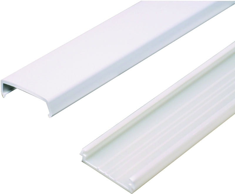 Wiremold NMW NMW1 Raceway Wire Channel, 60 in L, 1-5/16 in W, 1 -Channel, Plastic, White