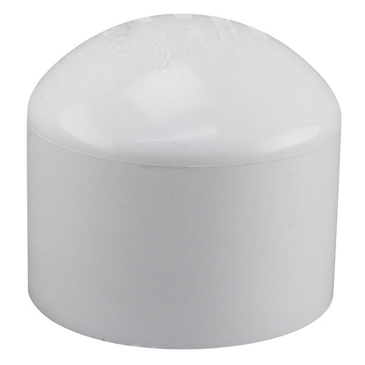 Homerite 435411 Pipe Cap, 1-1/2 in, Socket, PVC, SCH 40 Schedule