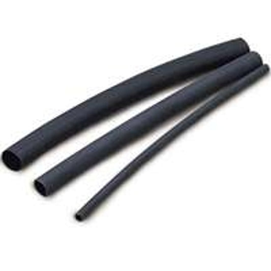 GB HST-AST Heat Shrink Tubing Assortment, 4 in L, Polyolefin, Black