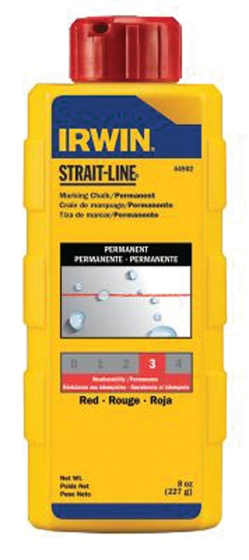 Irwin 64902 Marking Chalk Refill, Red, Permanent