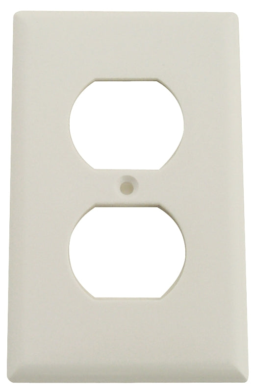 Eaton Wiring Devices 2132W-BOX Receptacle Wallplate, 4-1/2 in L, 2-3/4 in W, 1 -Gang, Thermoset, White, High-Gloss