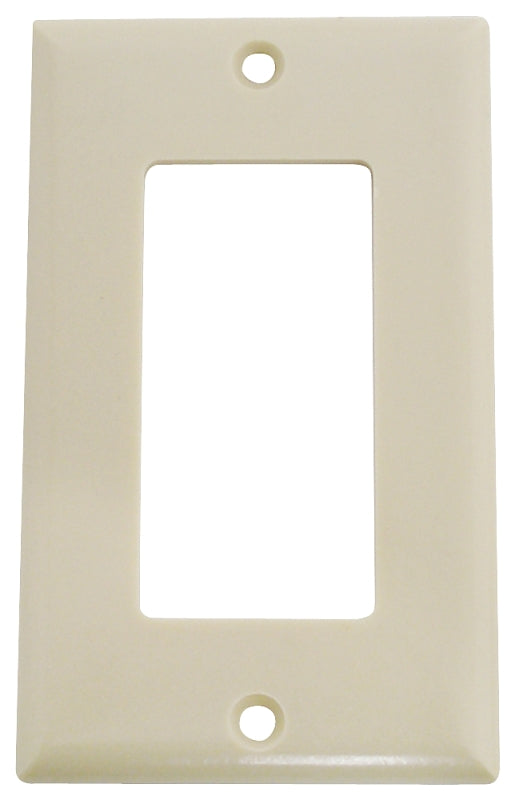 Eaton 2151V-BOX Wallplate, 4-1/2 in L, 2-3/4 in W, 1-Gang, Thermoset, Ivory, High-Gloss