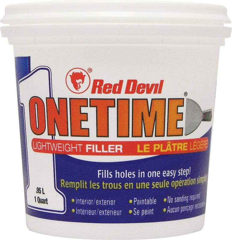 Red Devil 0544CA Spackling Compound White, White, 1 qt Tub