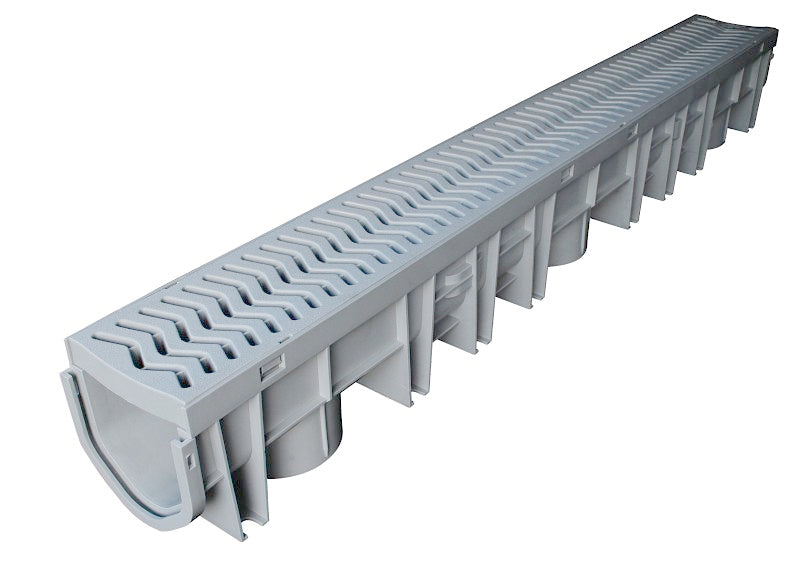 Fernco StormDrain FSDP-CHGG Channel With Grate, 39-1/2 in L, Polypropylene Co-Polymer