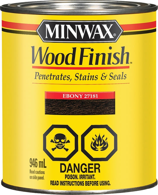 Minwax 271834444 Wood Stain, Ebony, Liquid, 946 mL, Can