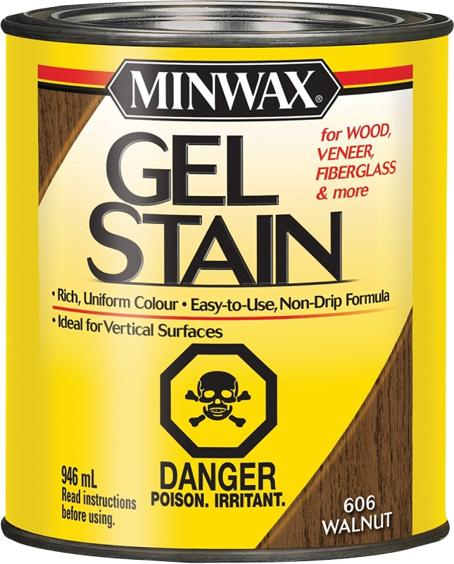 Minwax 26063 Gel Stain, Walnut, Liquid, 946 mL, Can