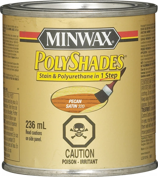 Minwax 33201 Polyshades, Satin, Liquid, Pecan, 236 mL