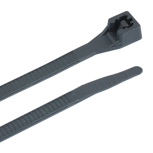 GB 45-315UVB Cable Tie, Double-Lock Locking, 6/6 Nylon, Black