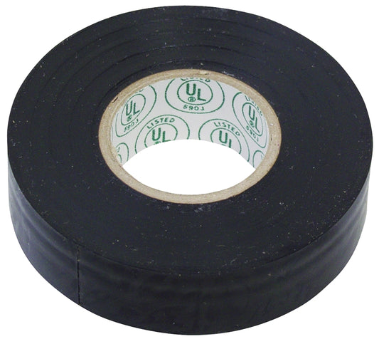 GB GTP-607 Electrical Tape, 60 ft L, 3/4 in W, PVC Backing, Black