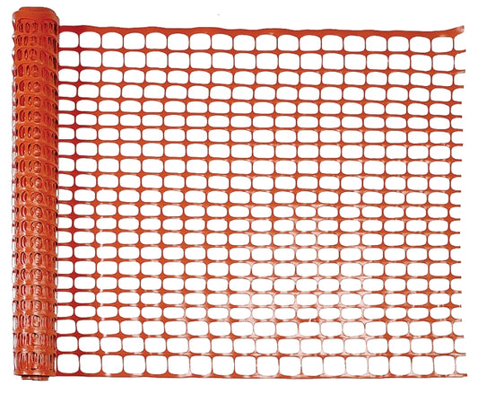 Mutual Industries 14993-48 Safety Fence, 100 ft L, 1-1/4 x 4 in Mesh, Plastic, Orange
