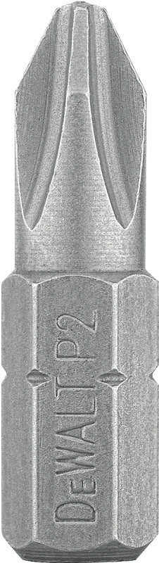 DeWALT DW2002 Insert Bit Tip, #2 Drive, Phillips Drive, 1/4 in Shank, Hex Shank, 1 in L, Tool Steel