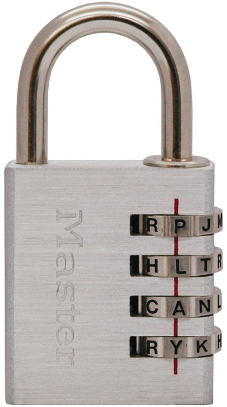 Master Lock 643DASTWD Padlock, 1/4 in Dia Shackle, 7/8 in H Shackle, Steel Shackle, Aluminum Body, Nickel