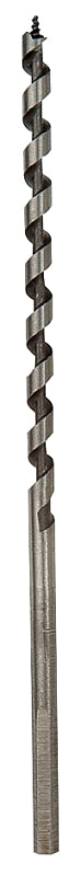 Irwin 49904 Power Drill Auger Bit, 1/4 in Dia, 7-1/2 in OAL, Solid Center Flute, 1-Flute, 7/32 in Dia Shank, Hex Shank