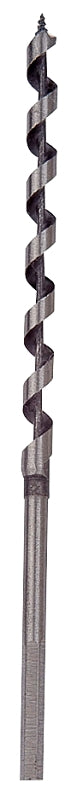 Irwin 49905 Power Drill Auger Bit, 5/16 in Dia, 7-1/2 in OAL, Solid Center Flute, 1-Flute, 7/32 in Dia Shank, Hex Shank