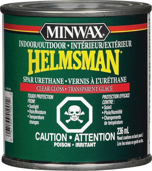 Minwax Helmsman 40001M444 Spar Urethane, Gloss, Clear, 236 mL, Can