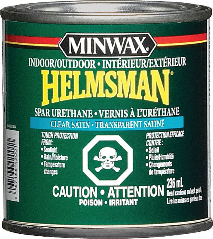 Minwax Helmsman 42001M444 Spar Urethane, Satin, Clear, 236 mL, Can