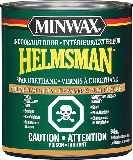 Minwax Helmsman 41003M444 Spar Urethane, Semi-Gloss, Clear, 946 mL, Can