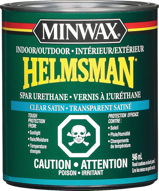 Minwax Helmsman 42003M444 Spar Urethane, Satin, Clear, 946 mL, Can