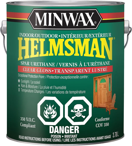 Minwax Helmsman CM1321500 Spar Urethane, Gloss, Clear, Liquid, 3.78 L