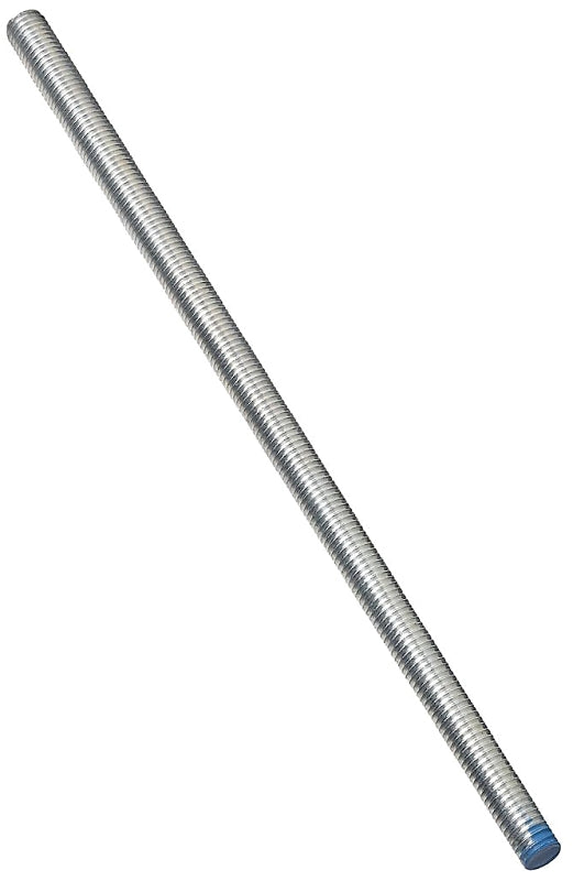 Stanley Hardware N179-622 Threaded Rod, 1/2-13 Thread, 72 in L, A Grade, Steel, Zinc, UNC Thread