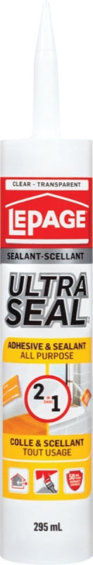 LePage Seal & Bond 1787493 2-in-1 Adhesive and Sealant, Clear, 295 mL