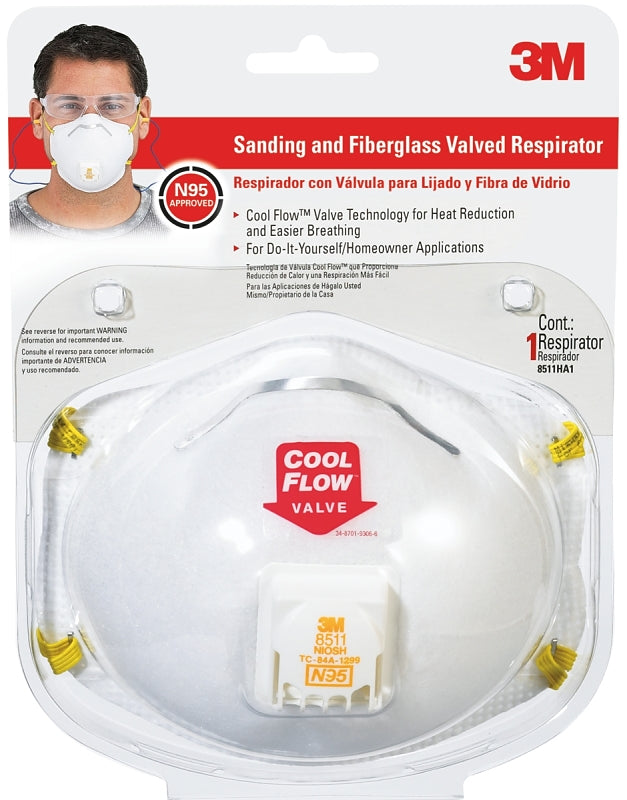 3M Cool Flow 8511HA1-C Valved Disposable Respirator