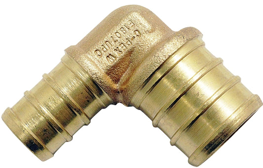 Apollo Valves CPXE1234 Pipe Elbow, 1/2 x 3/4 in, 90 deg Angle, Brass