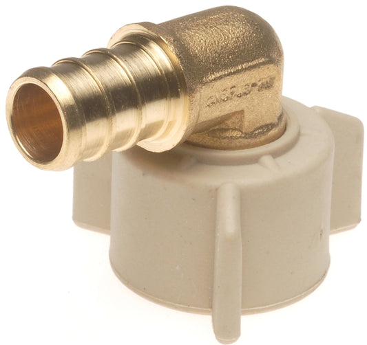 Apollo Valves CPXFAE1212 Swivel Pipe Elbow, 1/2 in, FPT, 90 deg Angle, Brass