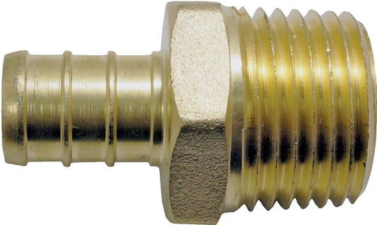 Apollo Valves CPXMA1212 Pipe Adapter, 1/2 in, PEX x MPT, Brass