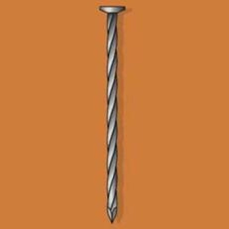 Duchesne 20602563 Nail, 16D, 3-1/2 in L, Steel, Bright, Round Head, Spiral Shank, Gray, 40 BX