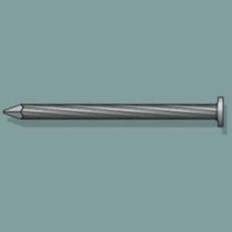 Duchesne 20800760 Concrete Nail, Heat Treated Concrete Nails, 3D, 1-1/4 in L, Steel, Bright, Fluted Shank, Gray, 125 BX