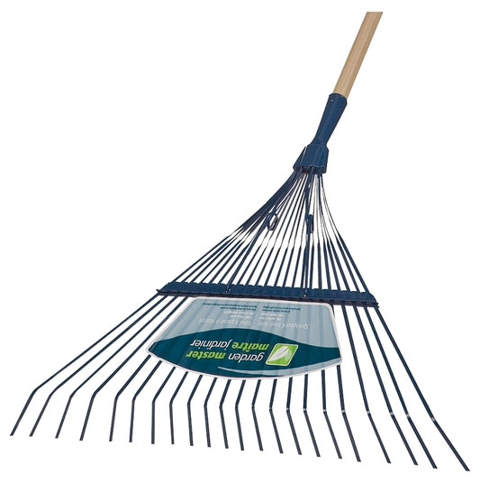 Garant GDMLR22 Lawn Rake, Steel Tine, 22-Tine, Hardwood Handle, 72 in L Handle