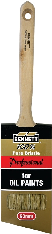 BENNETT ANG B 2-1/2IN Paint Brush, 2-1/2 in W, Polyester Bristle