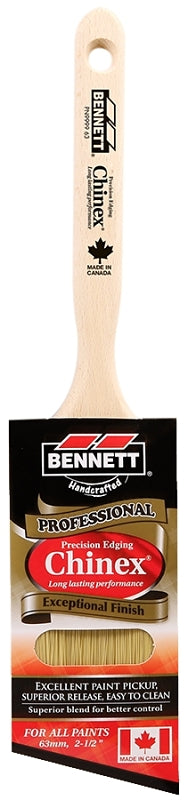 BENNETT PN 9999 63 Paint Brush, 2-1/2 in W, Chinex Blend Bristle