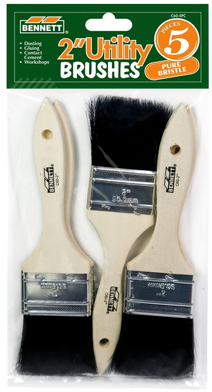 BENNETT C60 5PC SET Paint Brush Set, Utility, 5-Brush