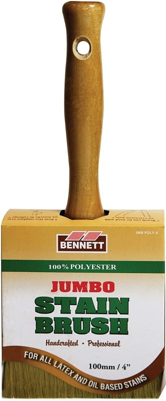 BENNETT JMB POLY 4 Paint Brush, 4 in W, Polyester Bristle