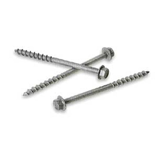 Simpson Strong-Tie Strong-Drive SD Series SD9212R100-R Connector Screw, #9 Thread, 2-1/2 in L, Serrated Thread, Hex Head