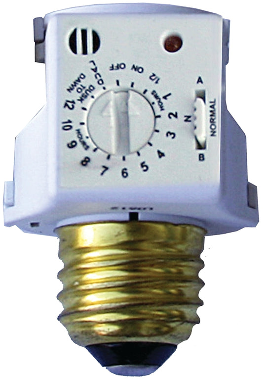 Atron PLT4 Photo Control, Fluorescent, Incandescent, Halogen Bulb Lamp, Gray