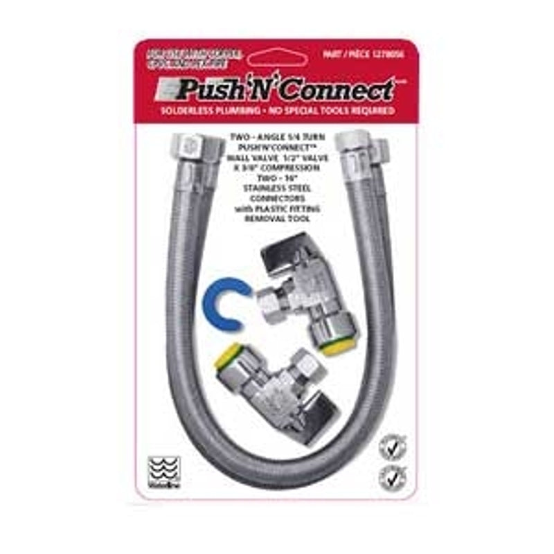 Waterline 1288056LF Faucet Connector Kit, 1/2 in Inlet, 16 in L