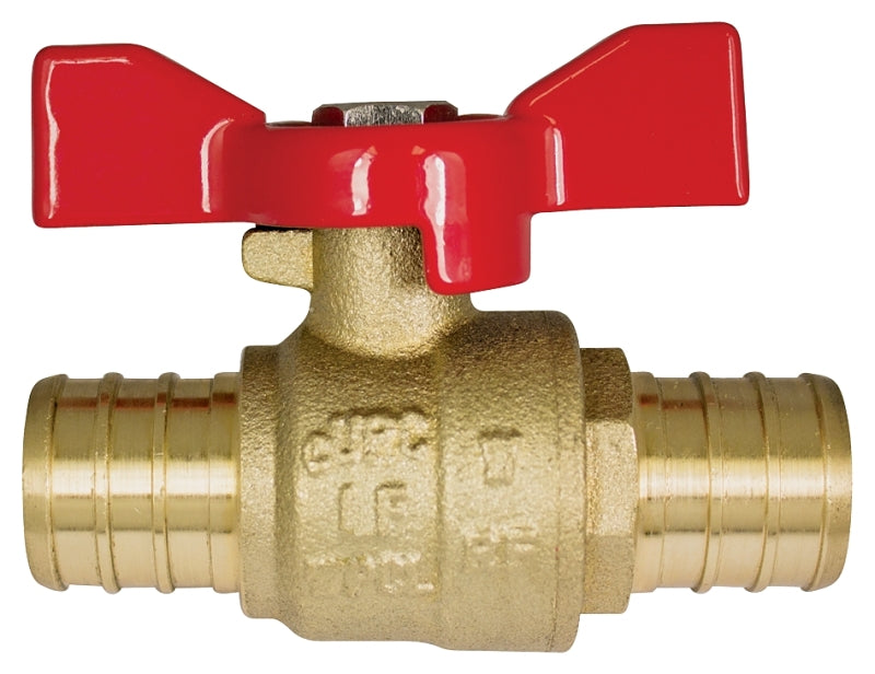 Waterline 1559006LF Ball Valve, 3/4 in Connection, PEX, Brass Body