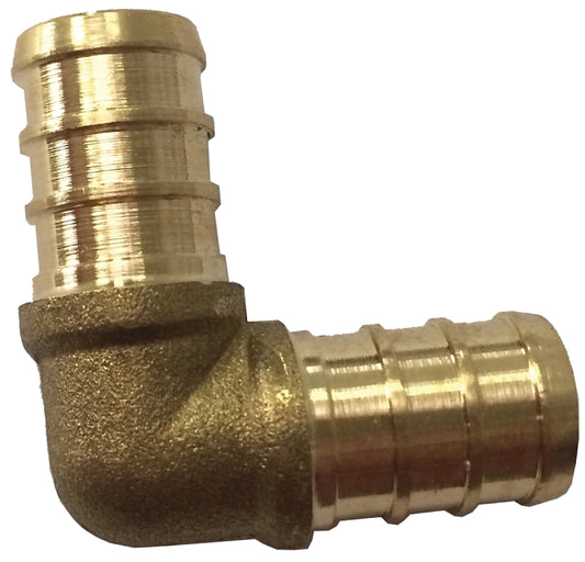 Waterline 1442144 Tube Elbow, 1/2 in, 90 deg Angle, Brass, 200 psi Pressure