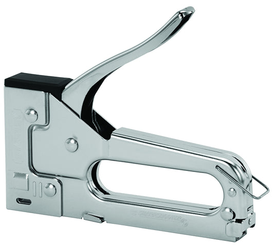 Stanley TR45 Staple Gun, 120 Magazine, 29/64 in W Crown, 1/4 to 3/8 in L Leg, Steel Staple