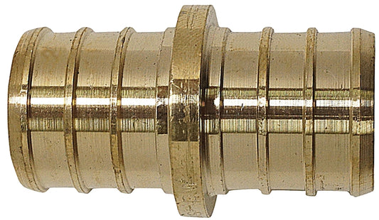 Apollo Valves ApolloPEX Series APXC3410PK Coupling, 3/4 in, Barb, Brass, 200 psi Pressure