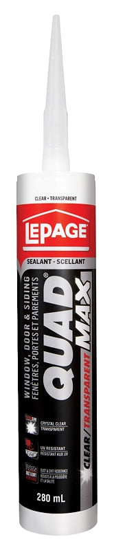 LePage 2445636 Siding and Window Sealant, Various, 24 to 72 hr Curing, 0 to 140 deg F, 280 mL Tube