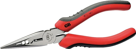 GB GS-385 Plier, 6-3/4 in OAL, 1-1/2 in Cutting Capacity, Red Handle, Cushioned Handle, 1/4 in W Tip