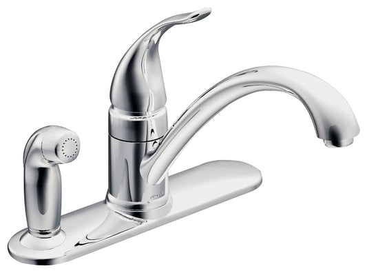 Moen Torrance Series CA87484 Kitchen Faucet, 1.5 gpm, 1-Faucet Handle, 3-Faucet Hole, Metal, Chrome Plated