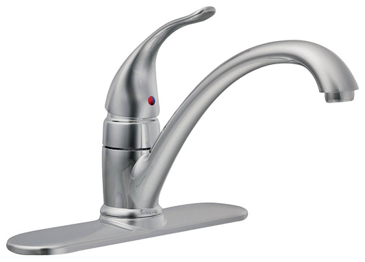 Moen Torrance Series 87485 Kitchen Faucet, 1.5 gpm, 4-Faucet Hole, Metal, Chrome Plated, Deck Mounting, Lever Handle